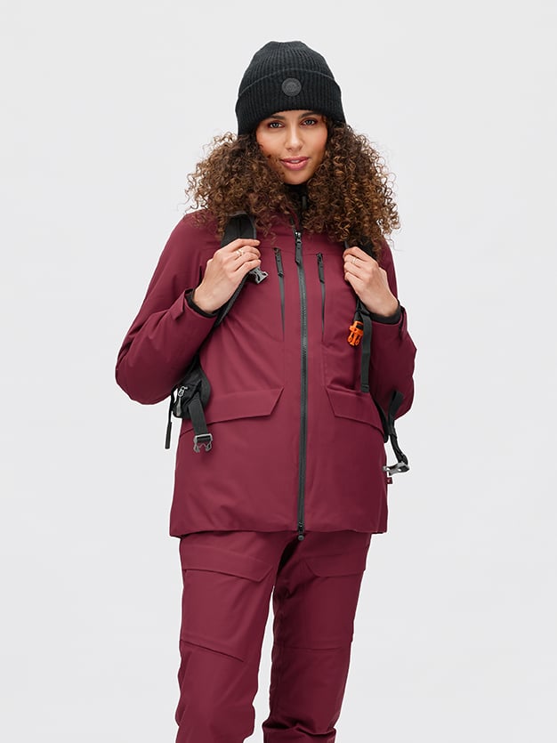 Twentyfour Aurora PL Skalljakke D M Burgunder