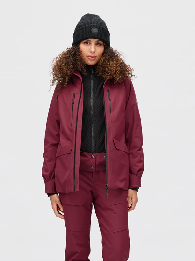 Twentyfour Aurora PL Skalljakke D M Burgunder