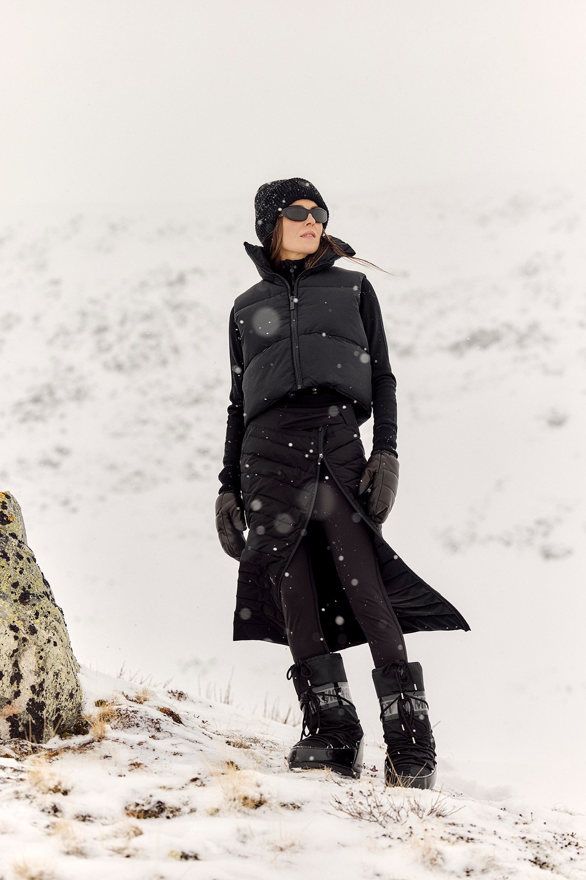 Twentyfour Aurora Thermal Skjørt D Sort