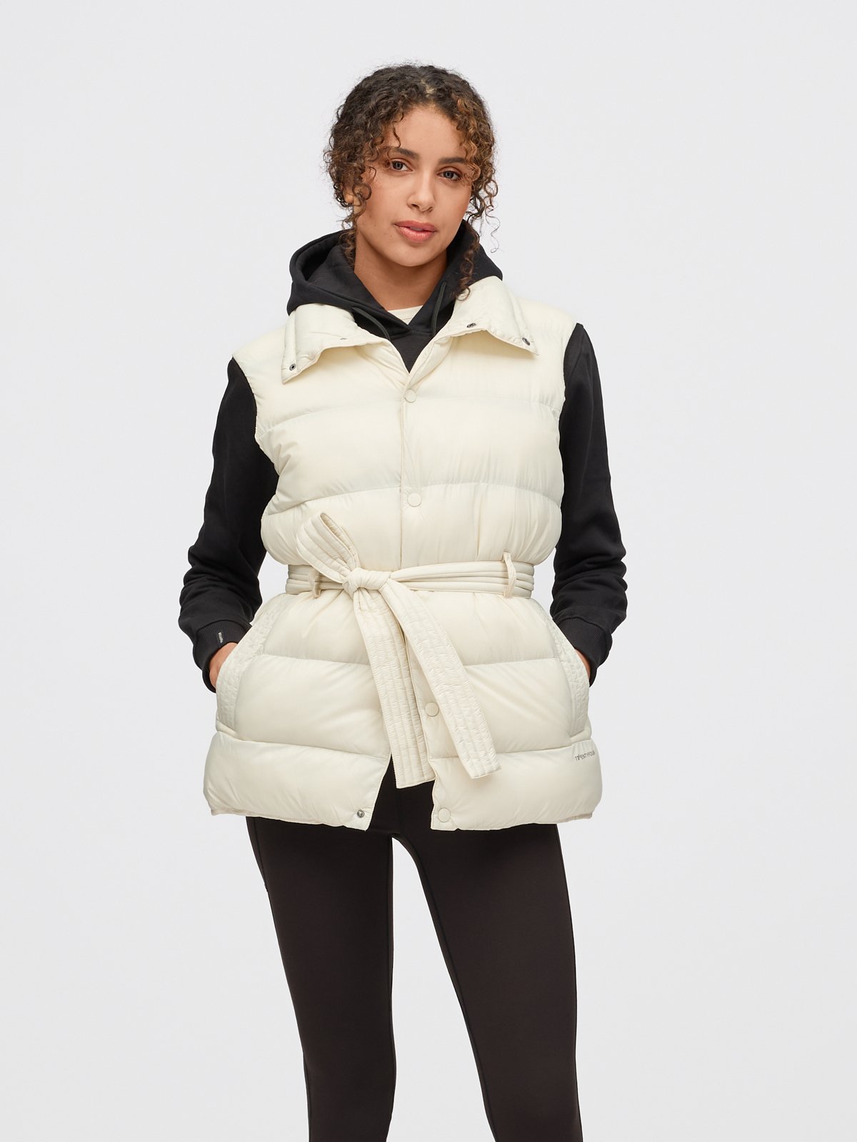 Twentyfour Mode Milla Padded Vest D Gråhvit
