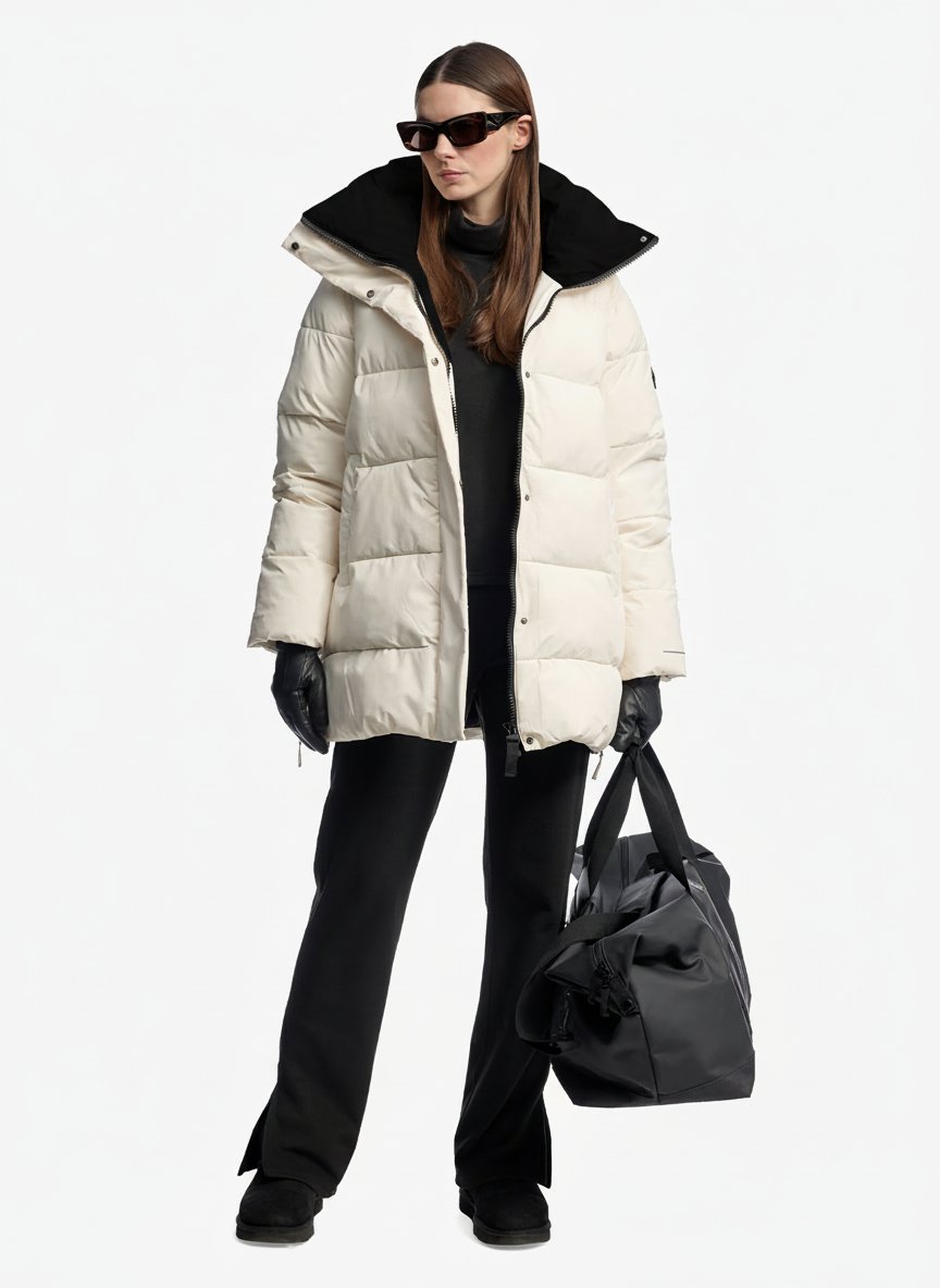 Twentyfour Mode Nea Parka D Gråhvit