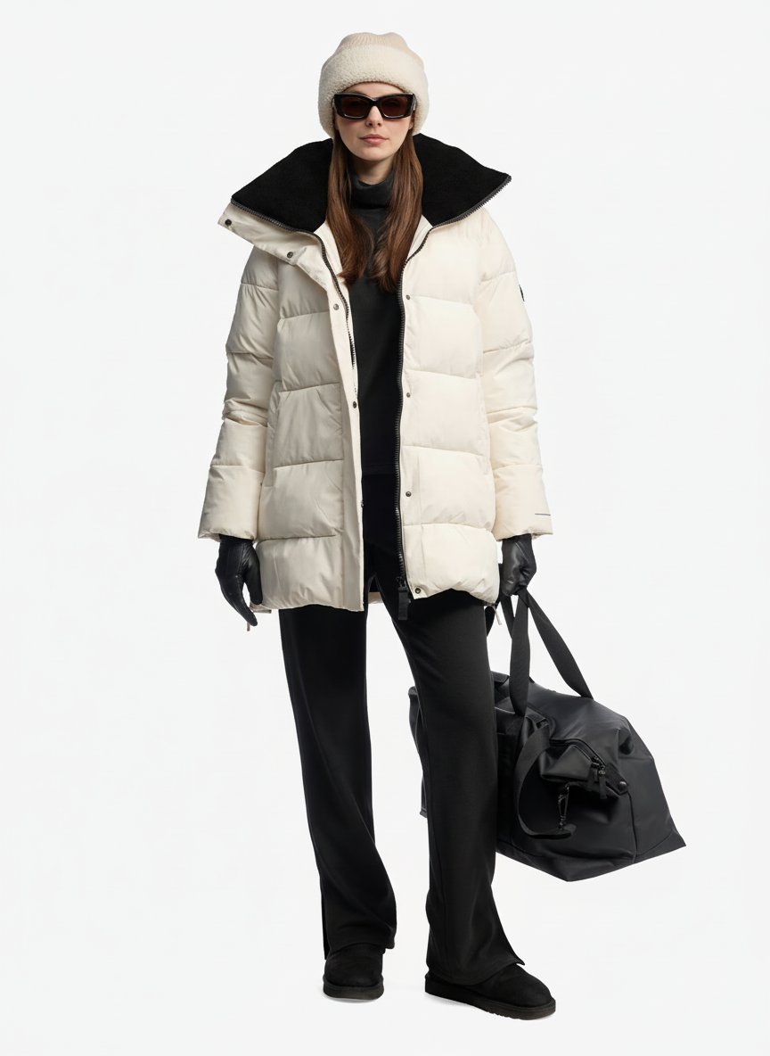 Twentyfour Mode Nea Parka D Gråhvit