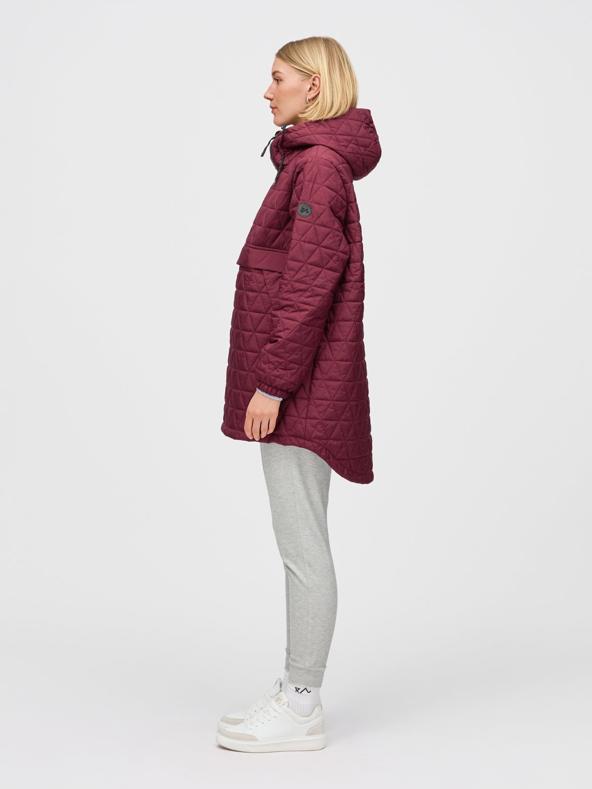 Twentyfour Mode Quilted Anorak D M Burgunder