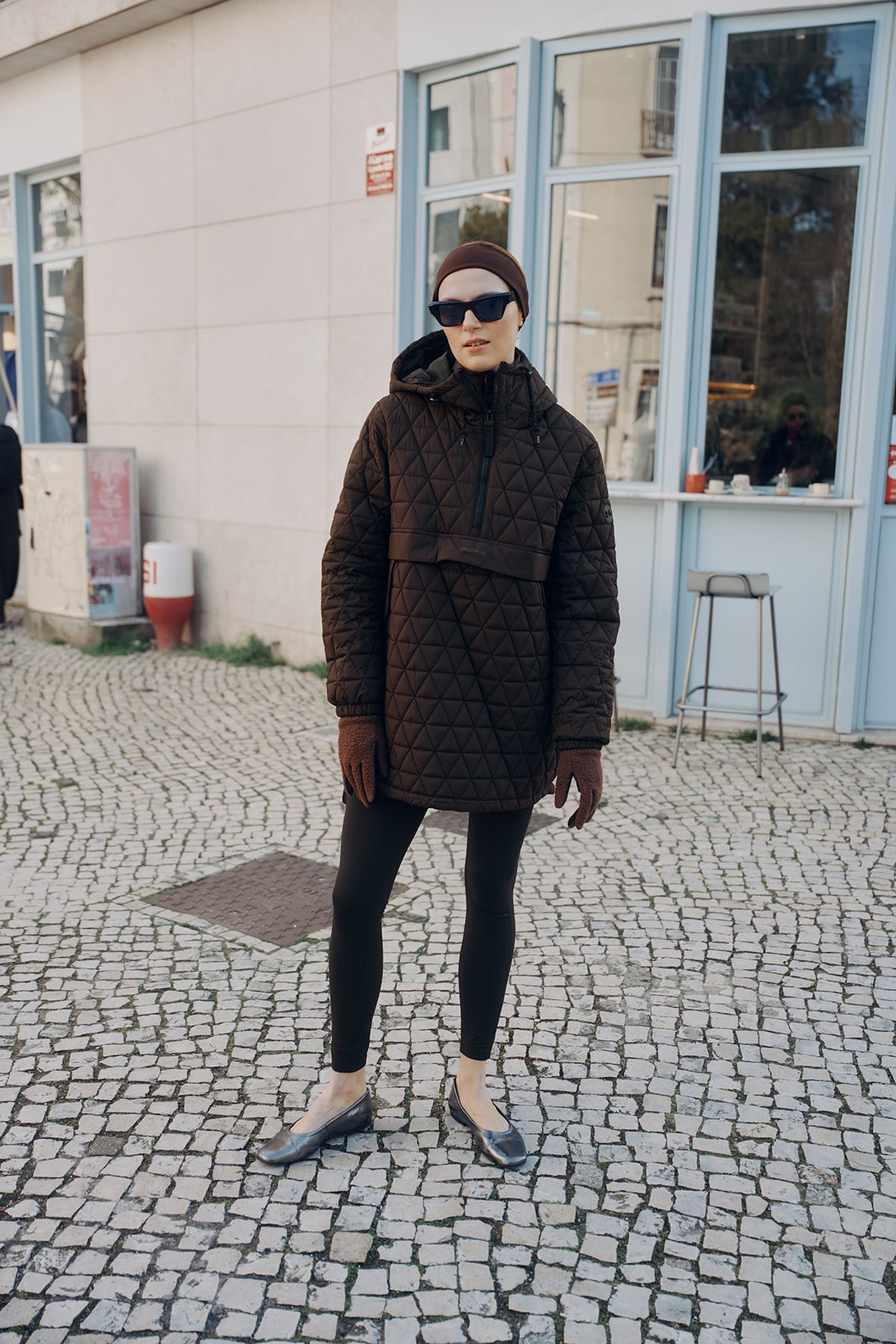 Twentyfour Mode Quilted Anorak D Mørk Brun