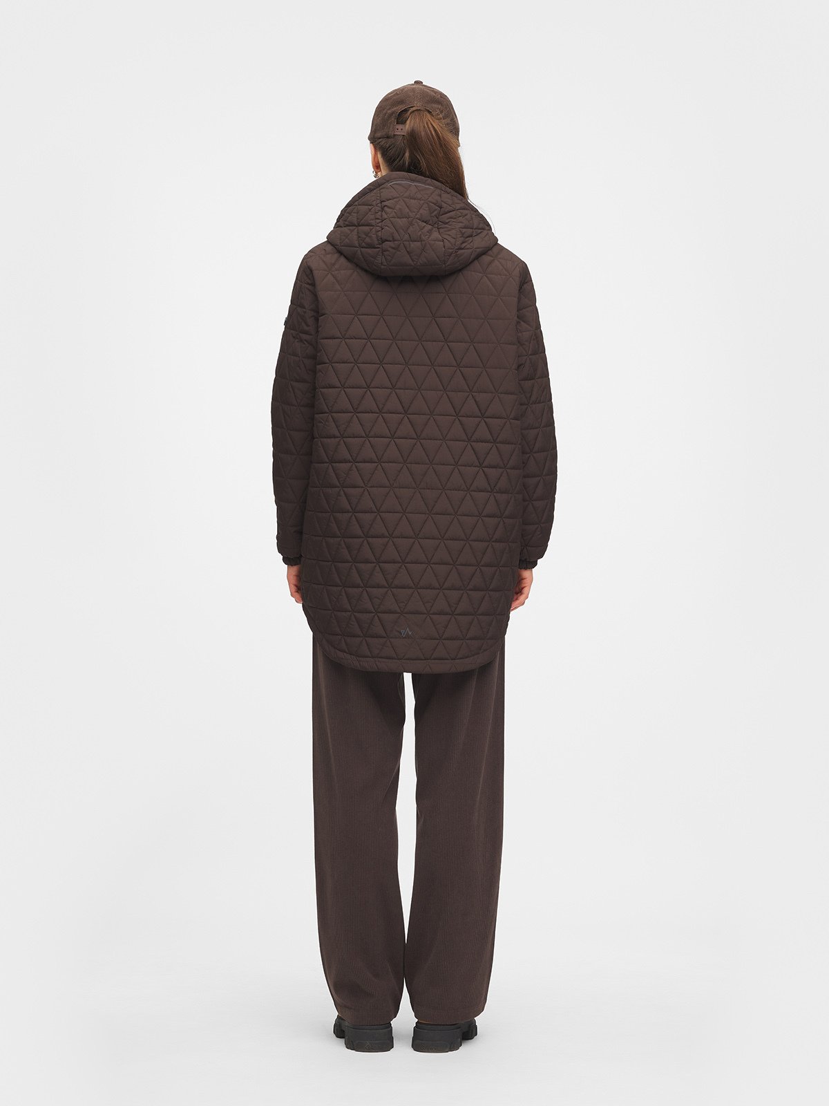 Twentyfour Mode Quilted Anorak D Mørk Brun