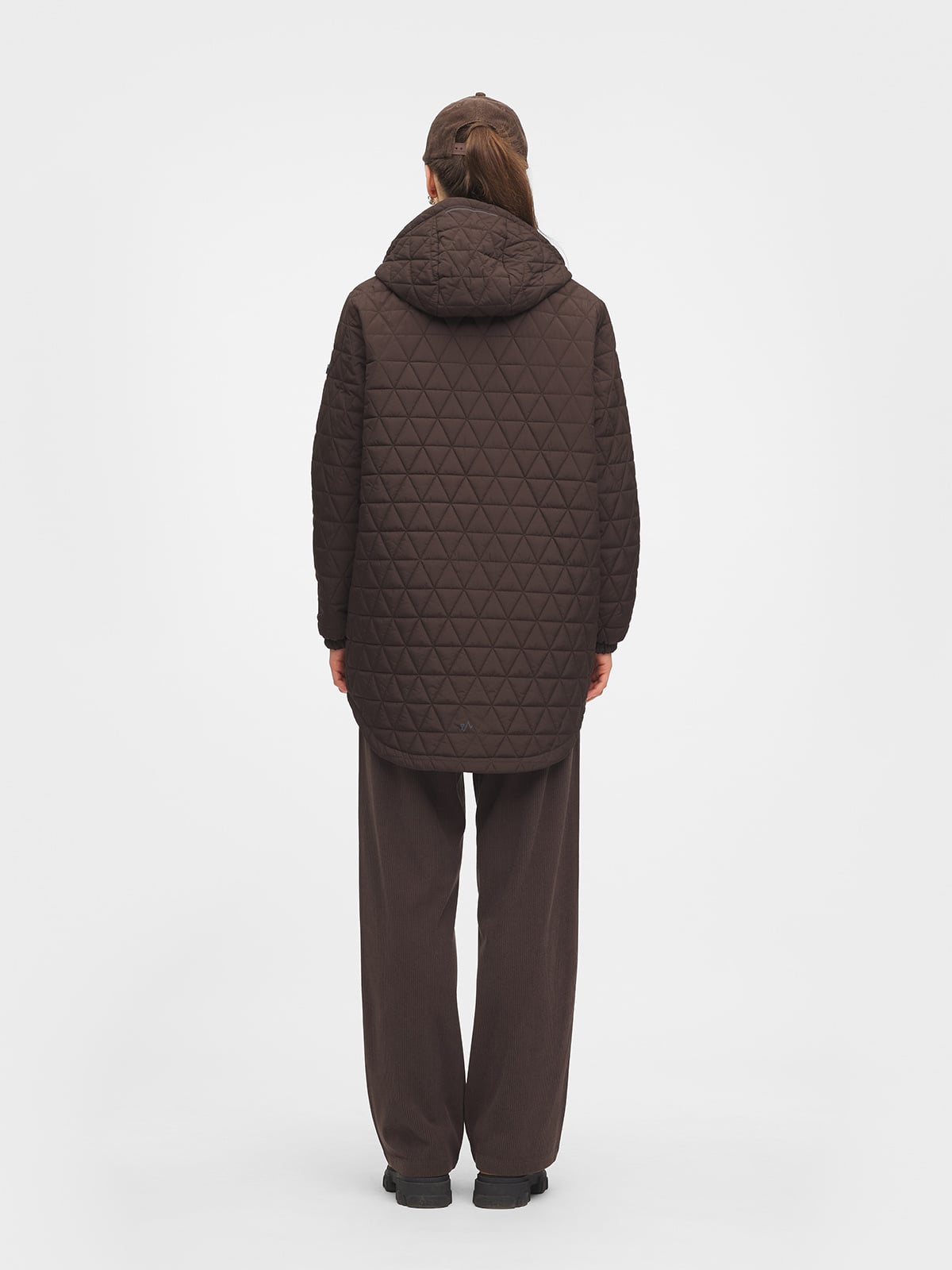 Twentyfour Mode Quilted Anorak D Mørk Brun
