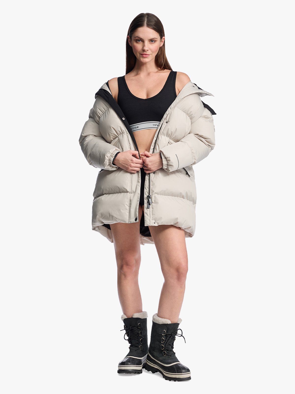 Twentyfour & Merino Sportstop D Sort