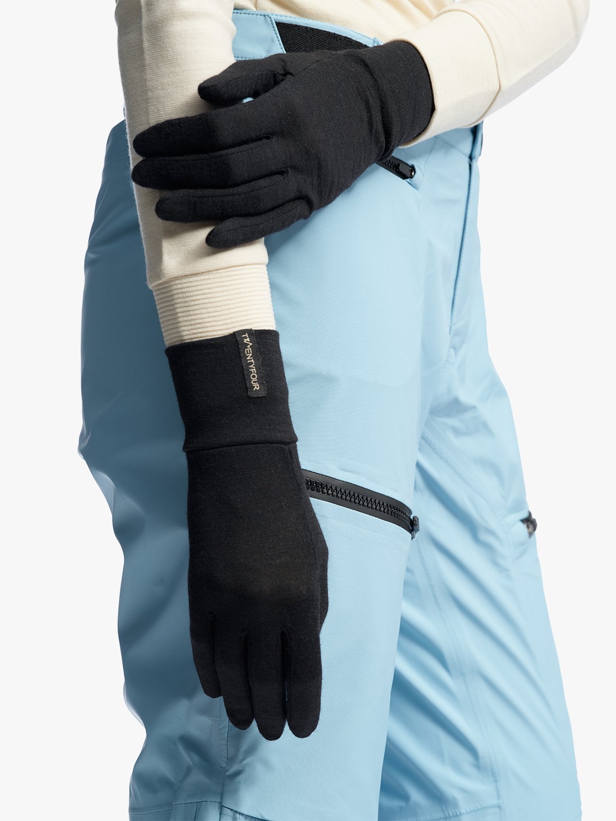 Twentyfour & Merino Hanske Sort