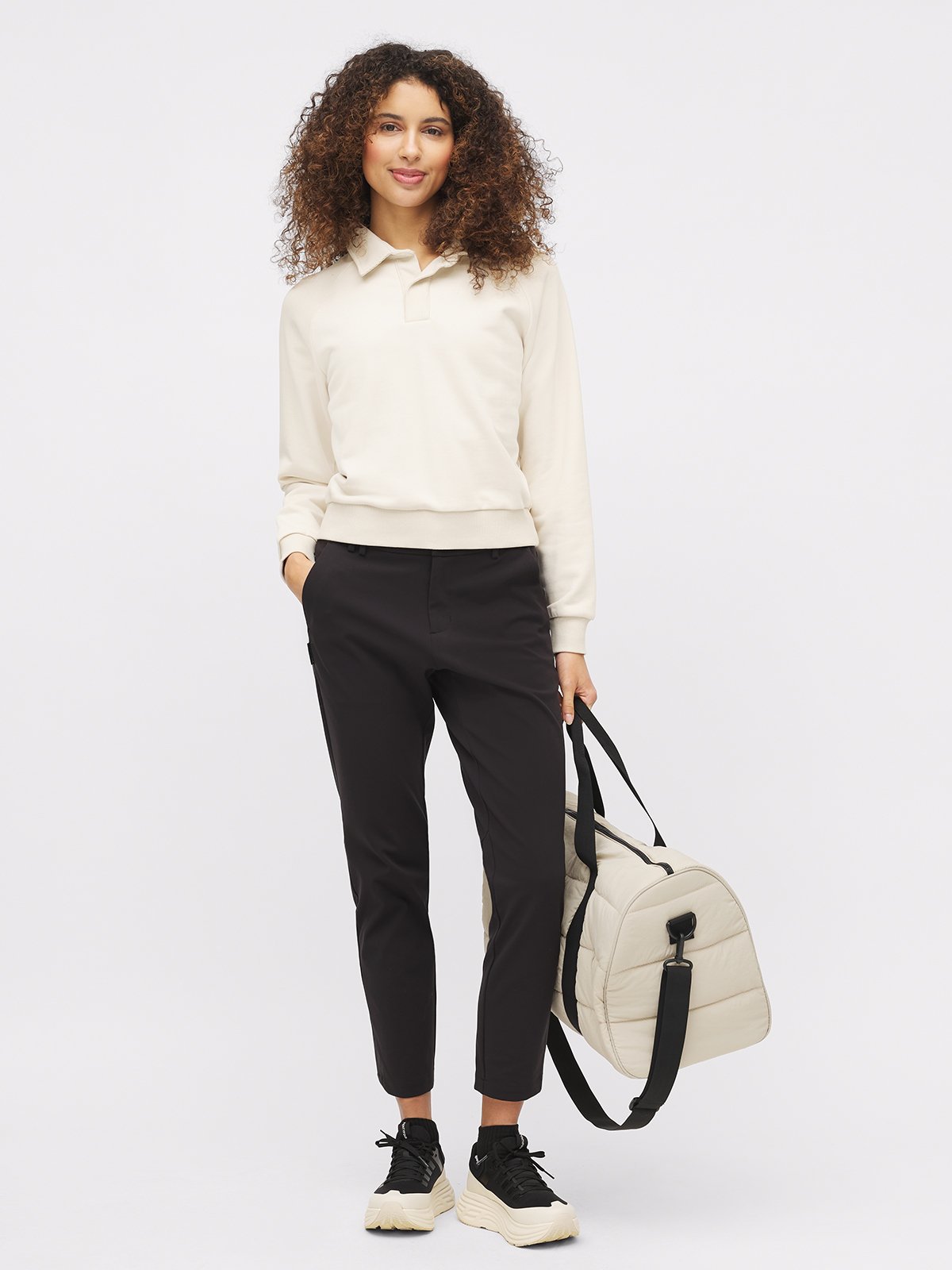 Twentyfour Mode Polo Sweater D Gråhvit