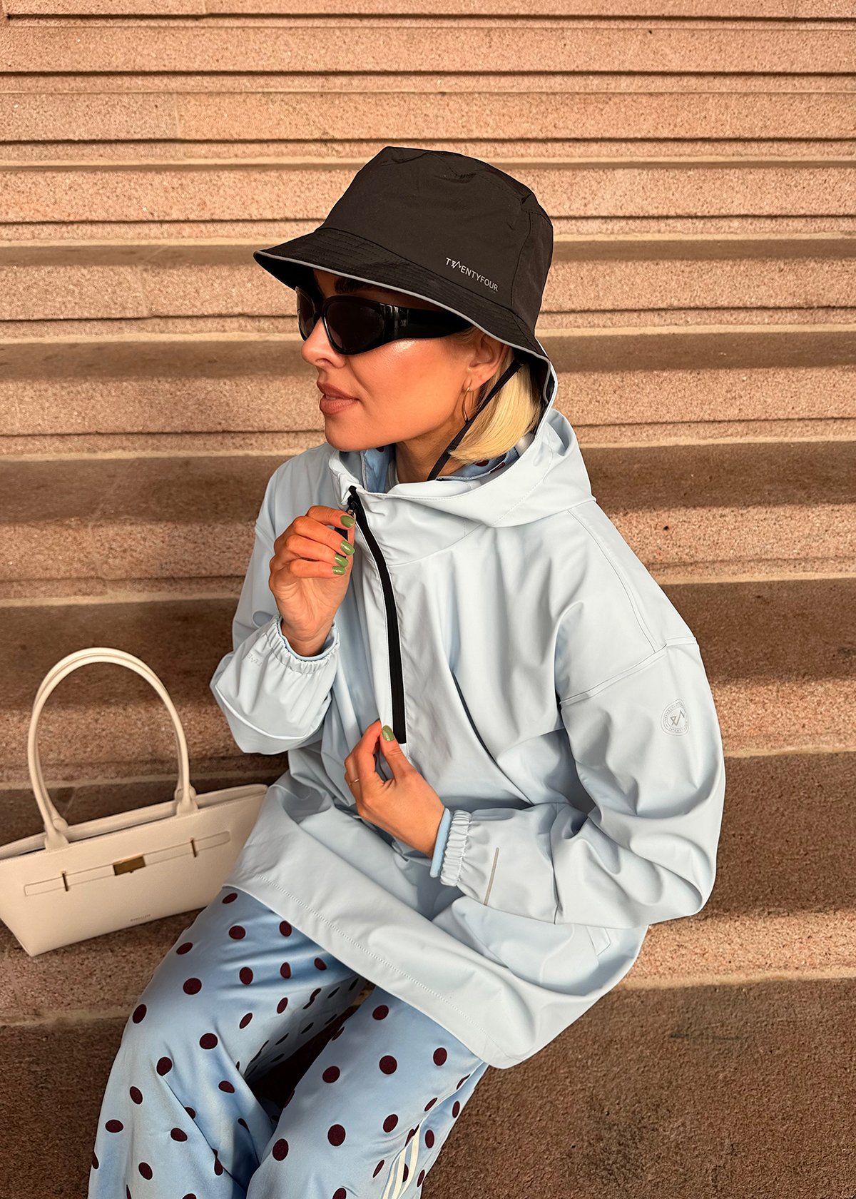 Twentyfour Mode PU Poncho D Frostblå