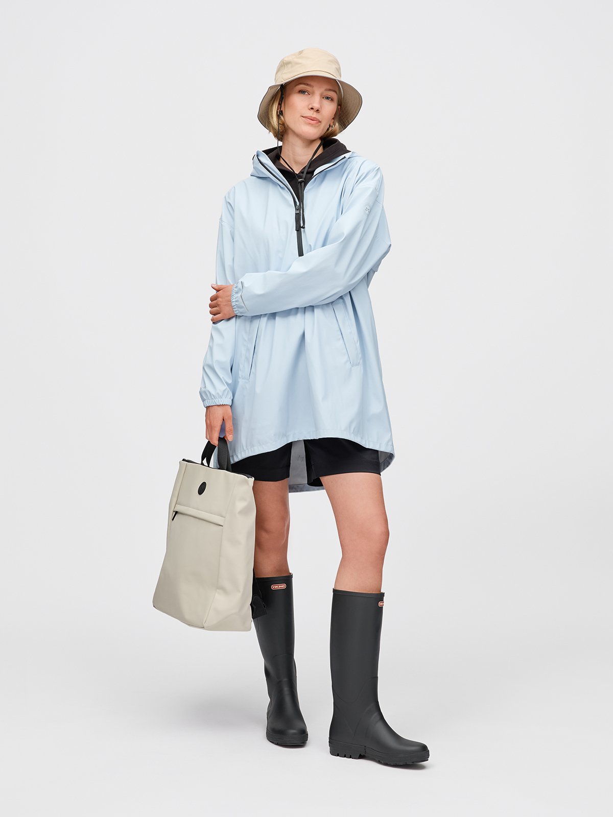 Twentyfour Mode PU Poncho D Frostblå