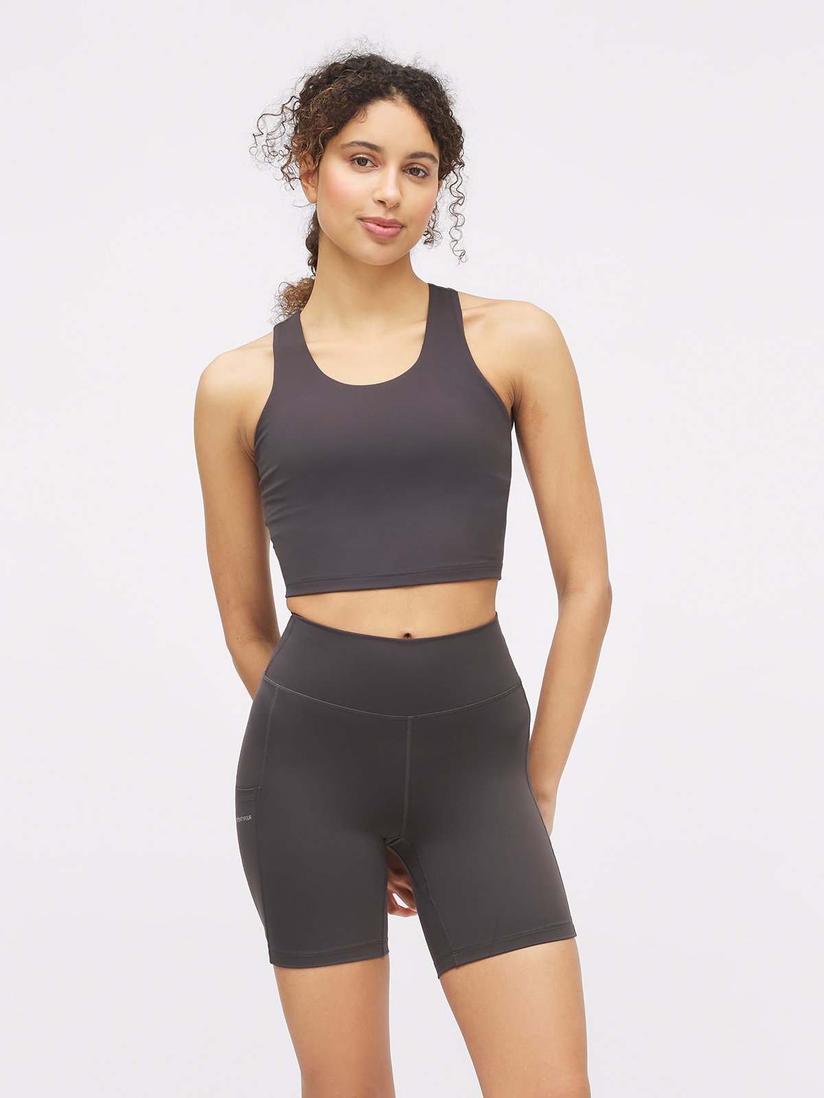 Twentyfour Nina Crop Tanktop D Skyggesort