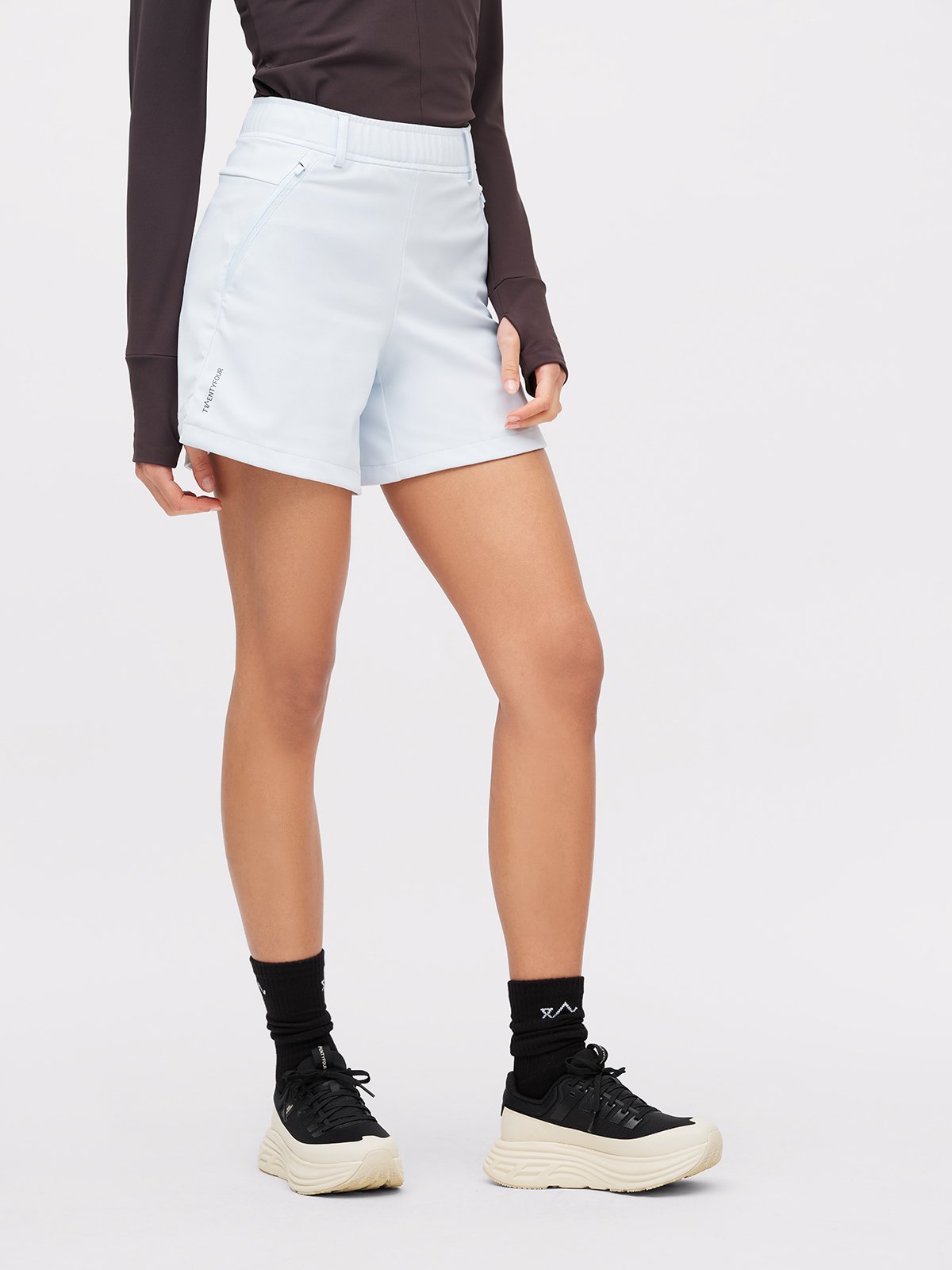 Twentyfour Nina Highwaist Shorts D Isblå