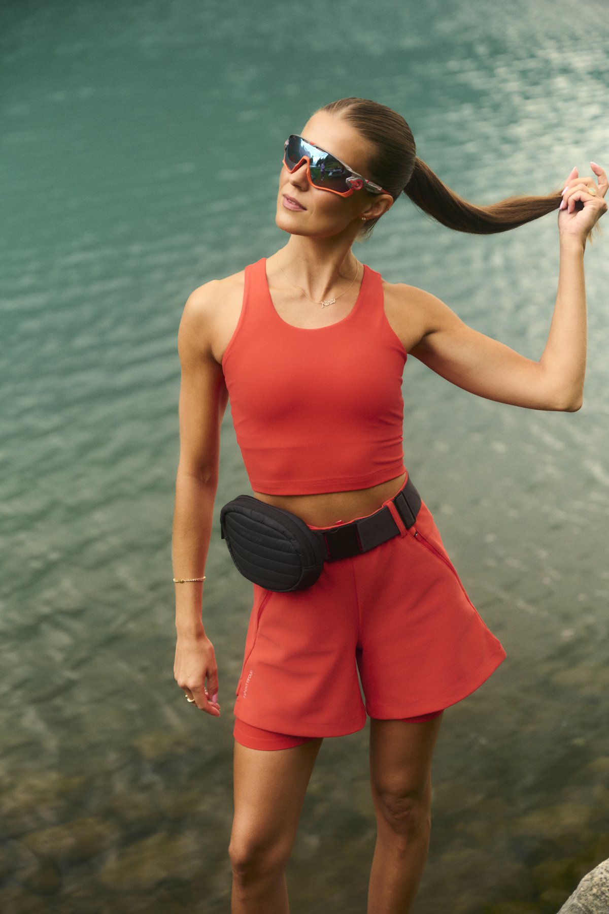 Twentyfour Nina Highwaist Shorts D Klar Rød