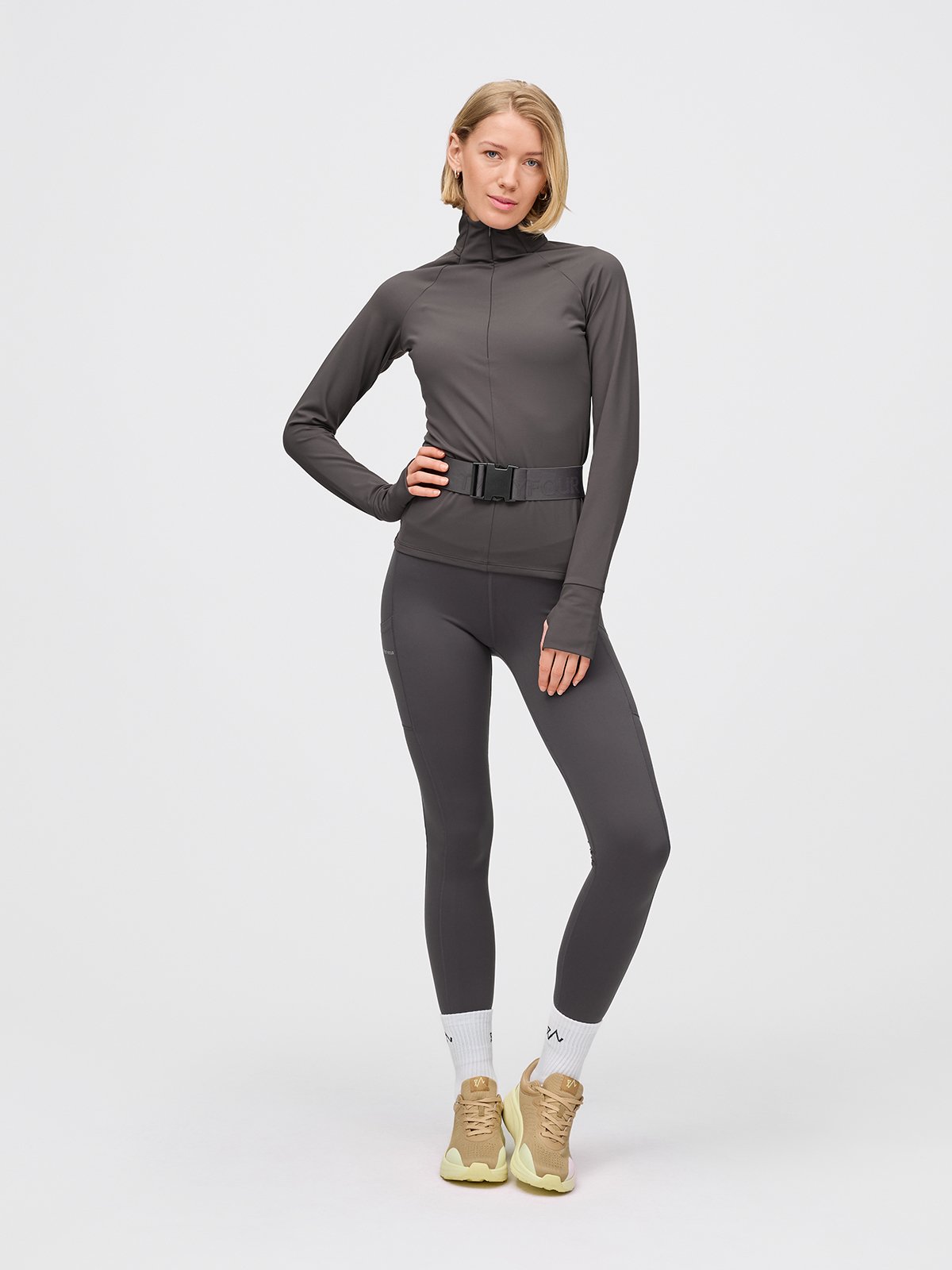 Twentyfour Nina Zip Fleece D Skyggesort