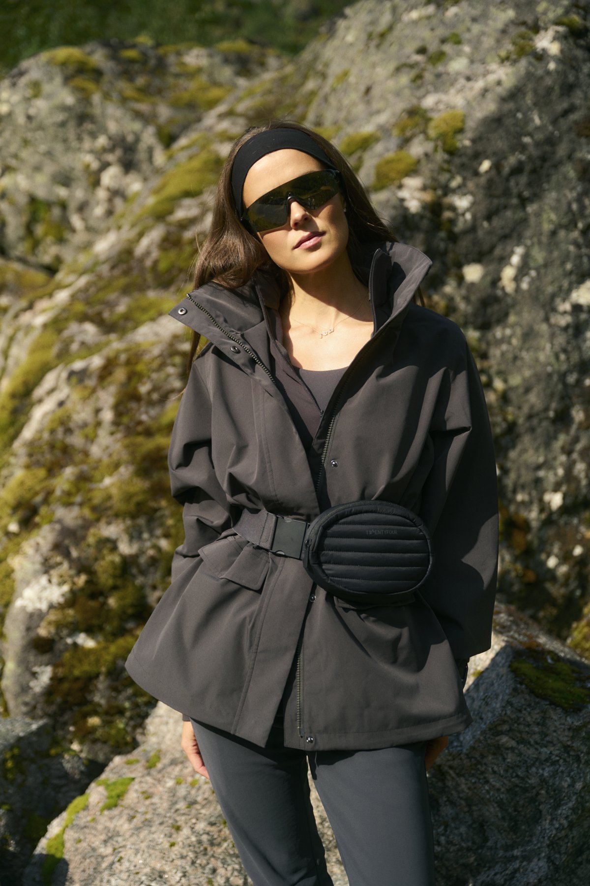 Twentyfour Nina Elastisk Belte Skyggesort