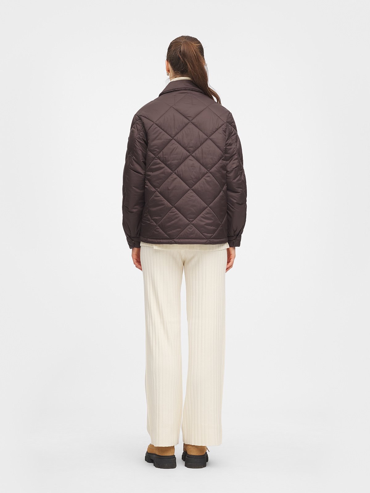 Twentyfour Mode Nora Quilted Jakke D Mørk Brun