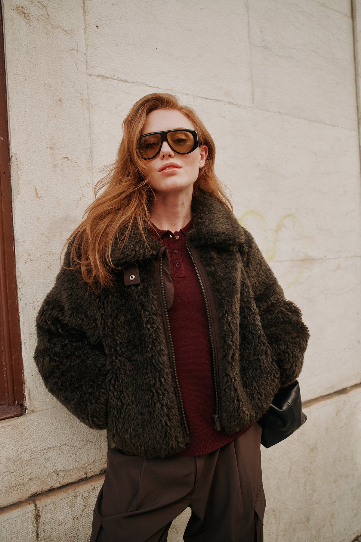 Twentyfour Mode Teddy Jakke D Mørk Brun