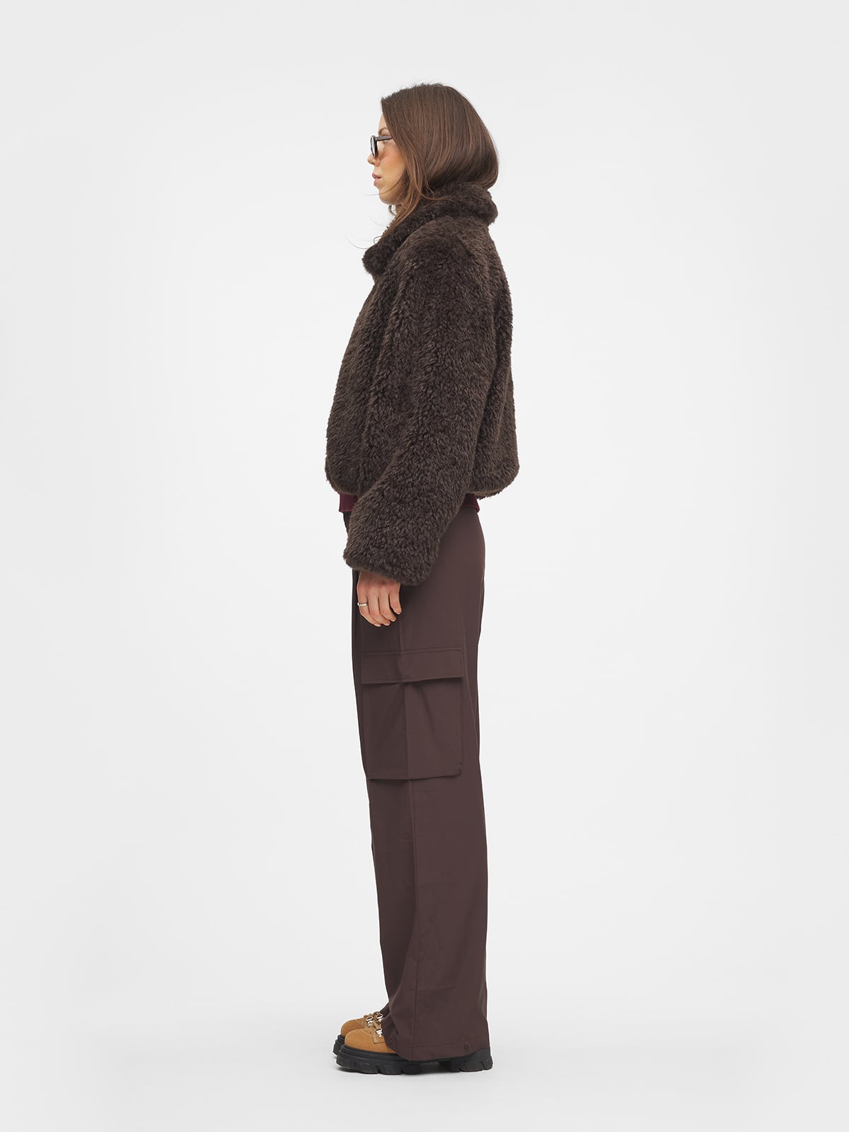 Twentyfour Mode Teddy Jakke D Mørk Brun