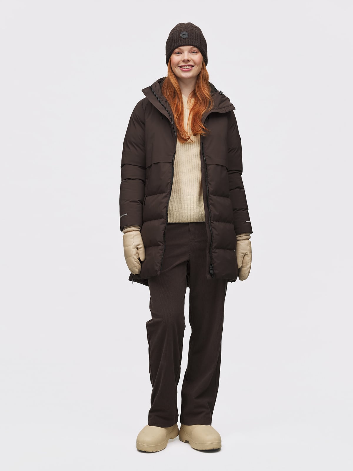 Twentyfour Mode Naia Down Parka D Mørk Brun