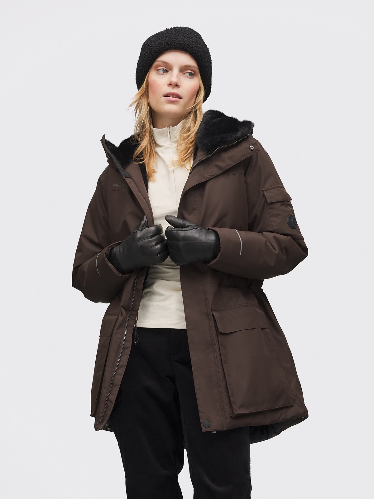 Twentyfour Aurora Anja Parka D Mørk Brun