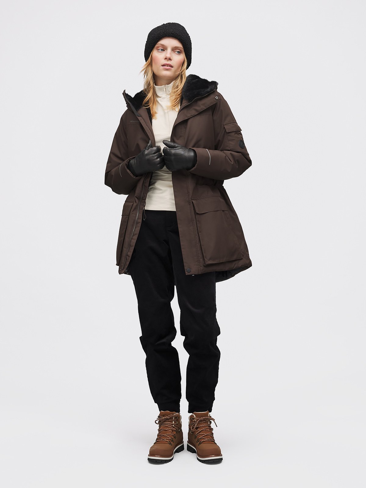 Twentyfour Aurora Anja Parka D Mørk Brun