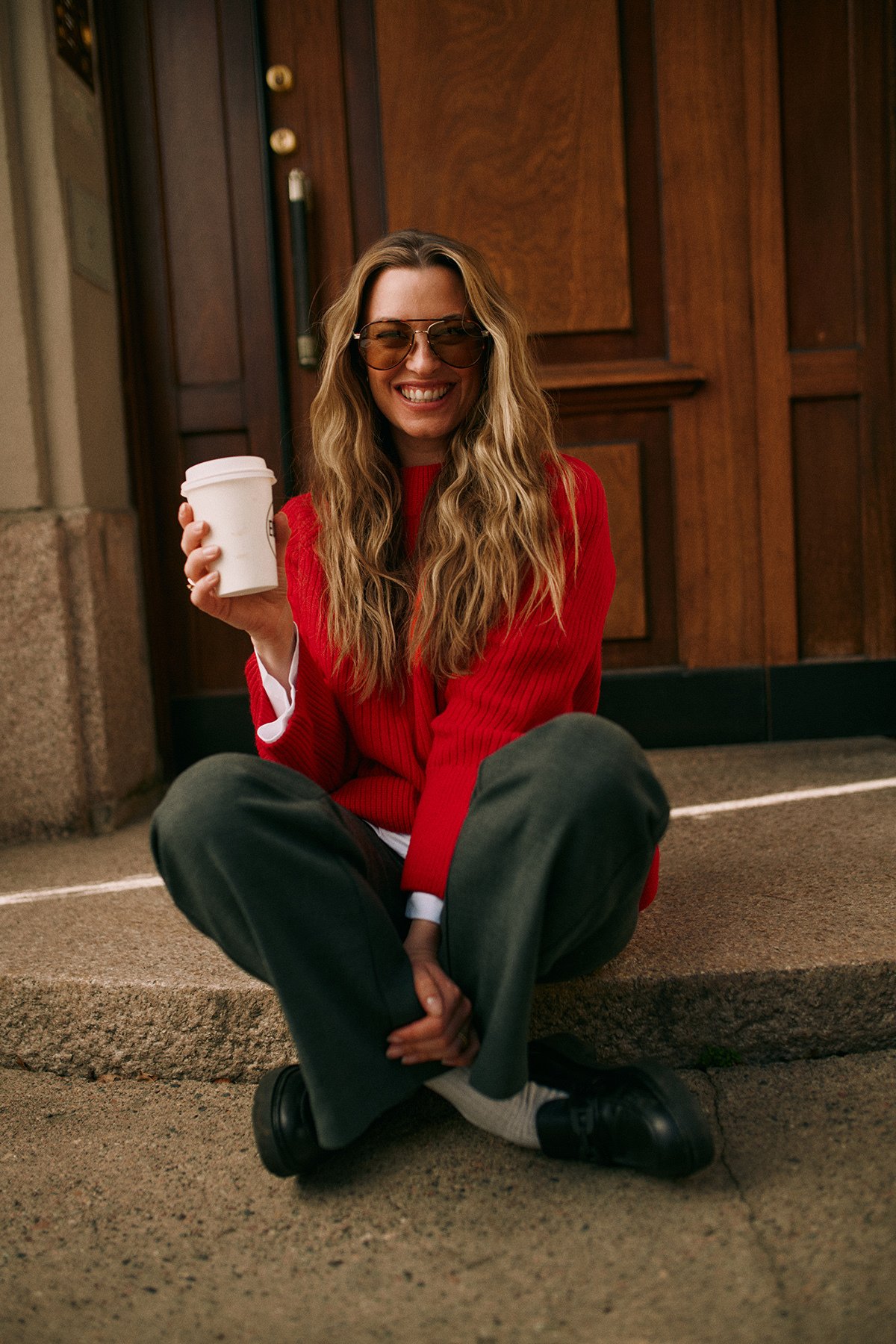 Twentyfour Mode Marte Cozy Strikk Klar Rød