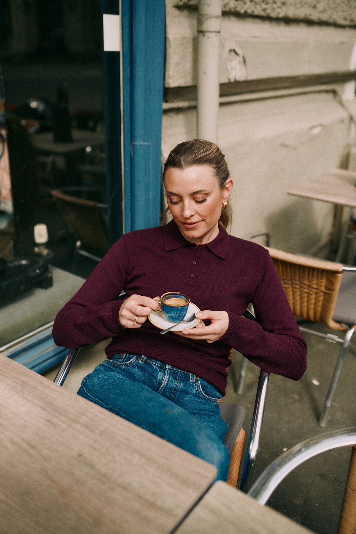 Twentyfour Marte Ullmix genser W M Burgunder
