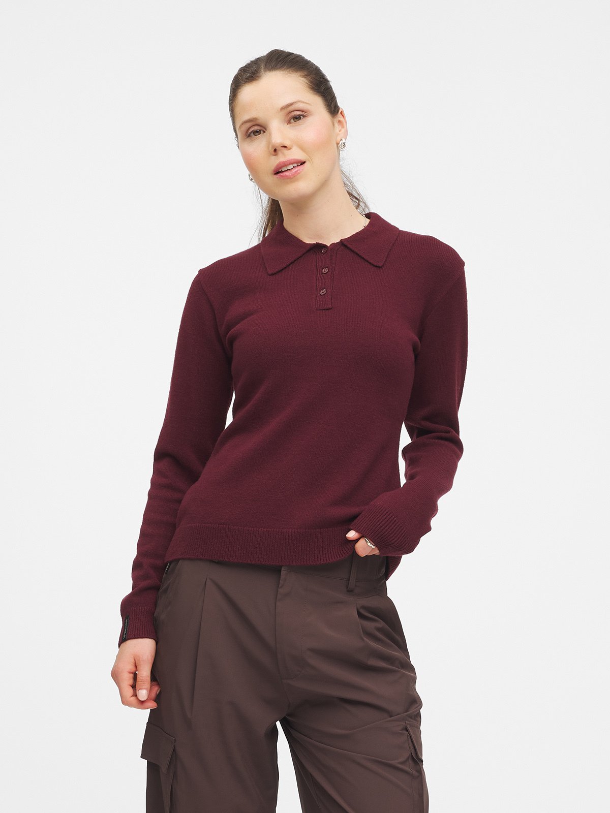 Twentyfour Marte Ullmix genser W M Burgunder
