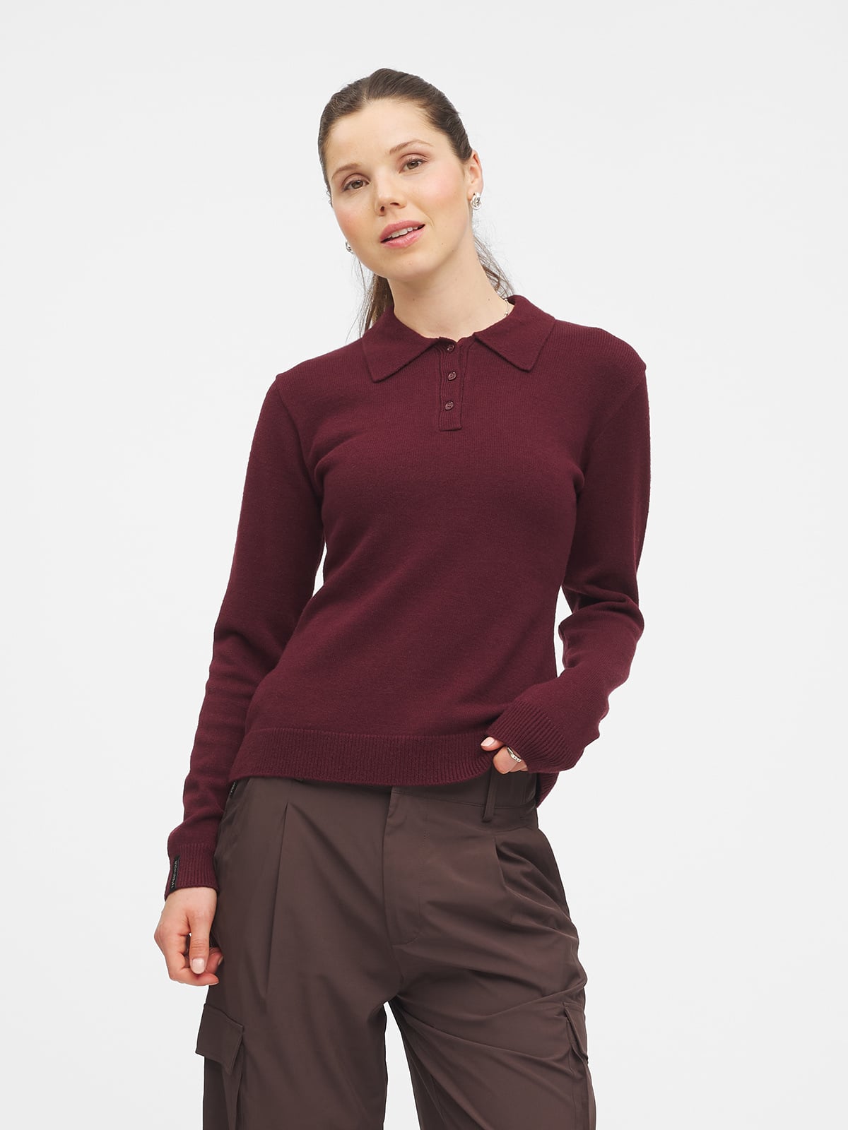 Twentyfour Marte Ullmix genser W M Burgunder