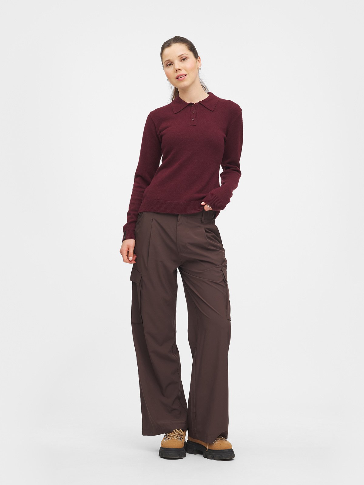 Twentyfour Marte Ullmix genser W M Burgunder