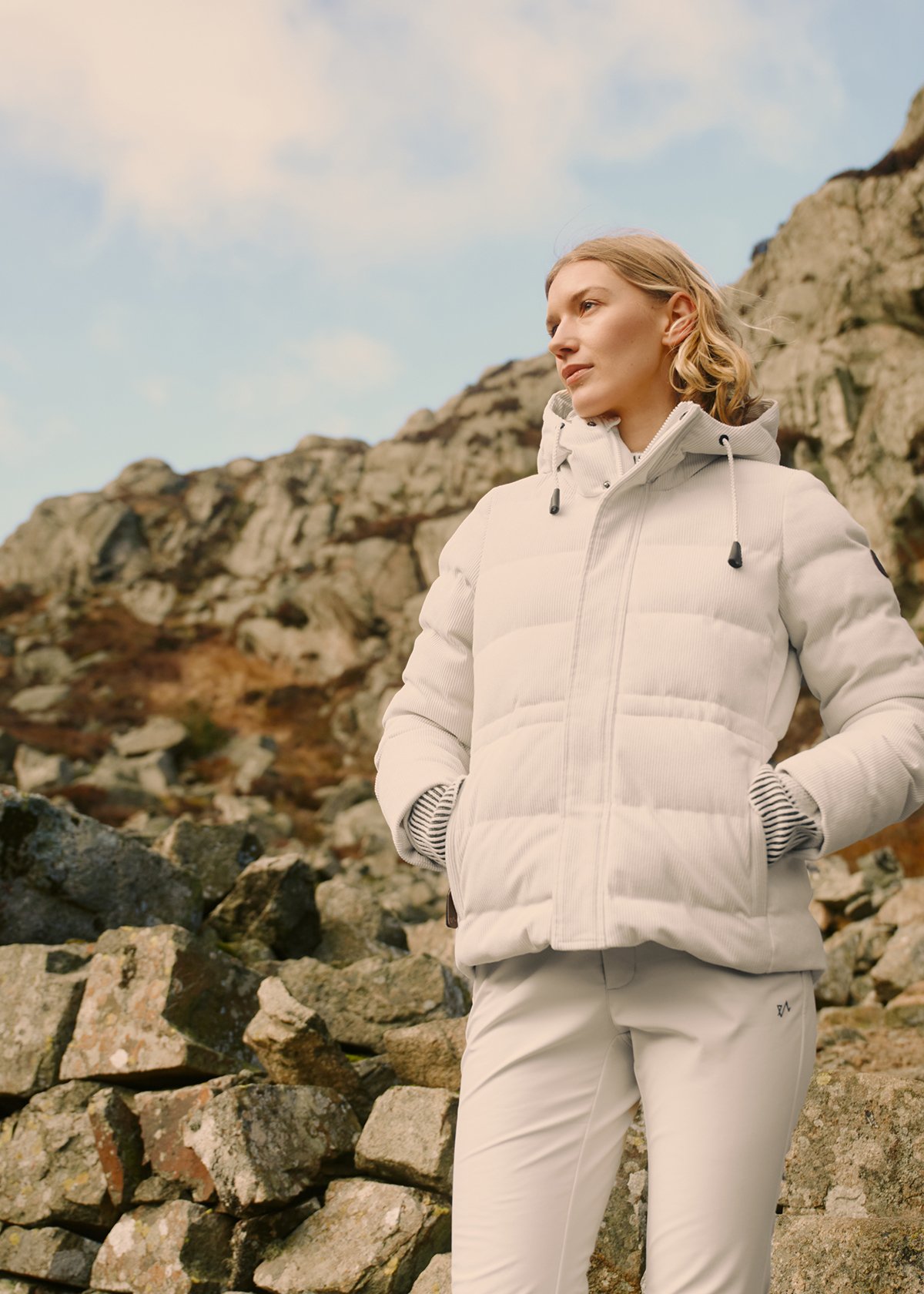 Twentyfour Legacy Clomax Cord Jakke D Gråhvit
