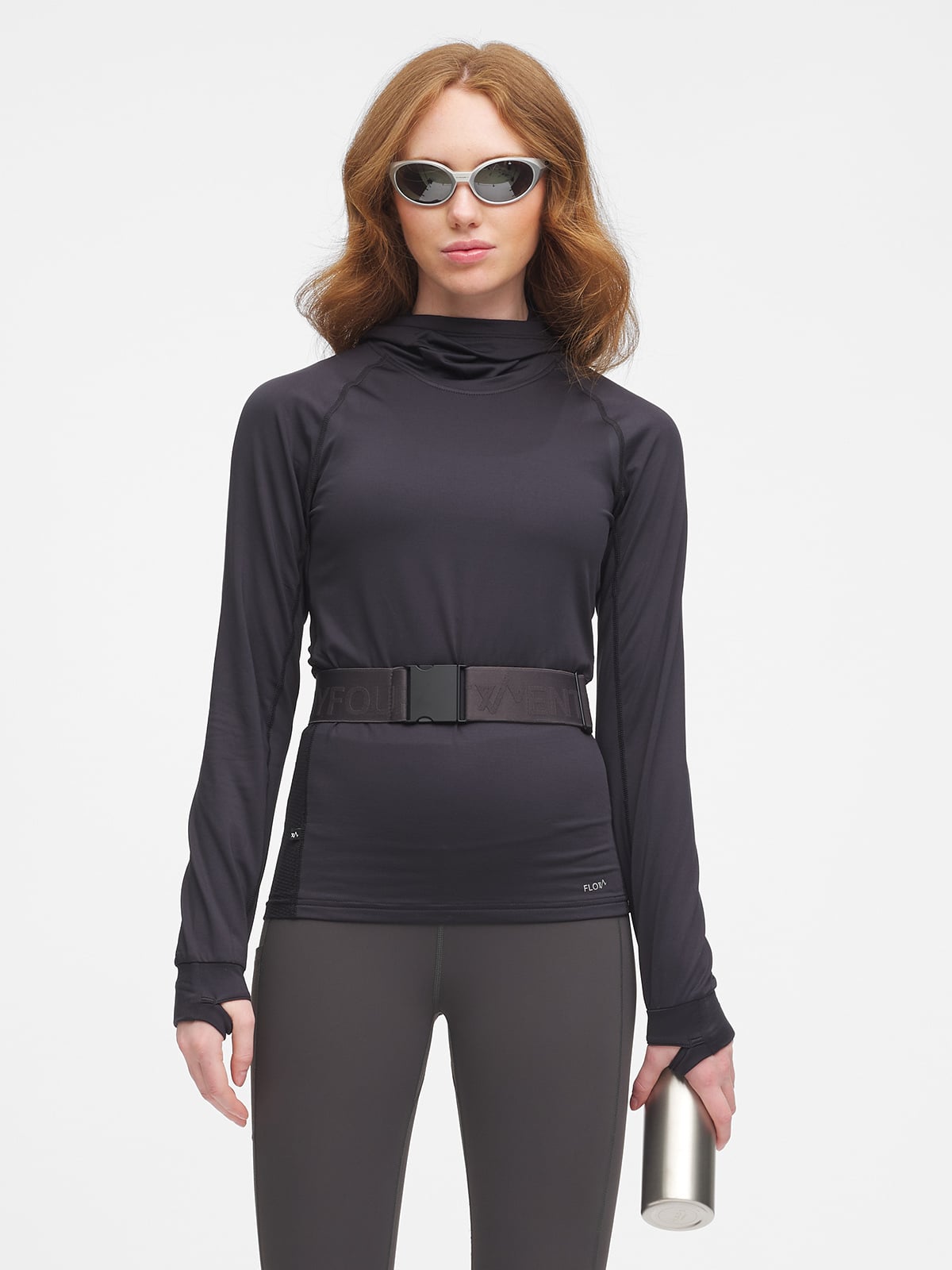 Twentyfour Flow Hooded Baselayer Top D Sort