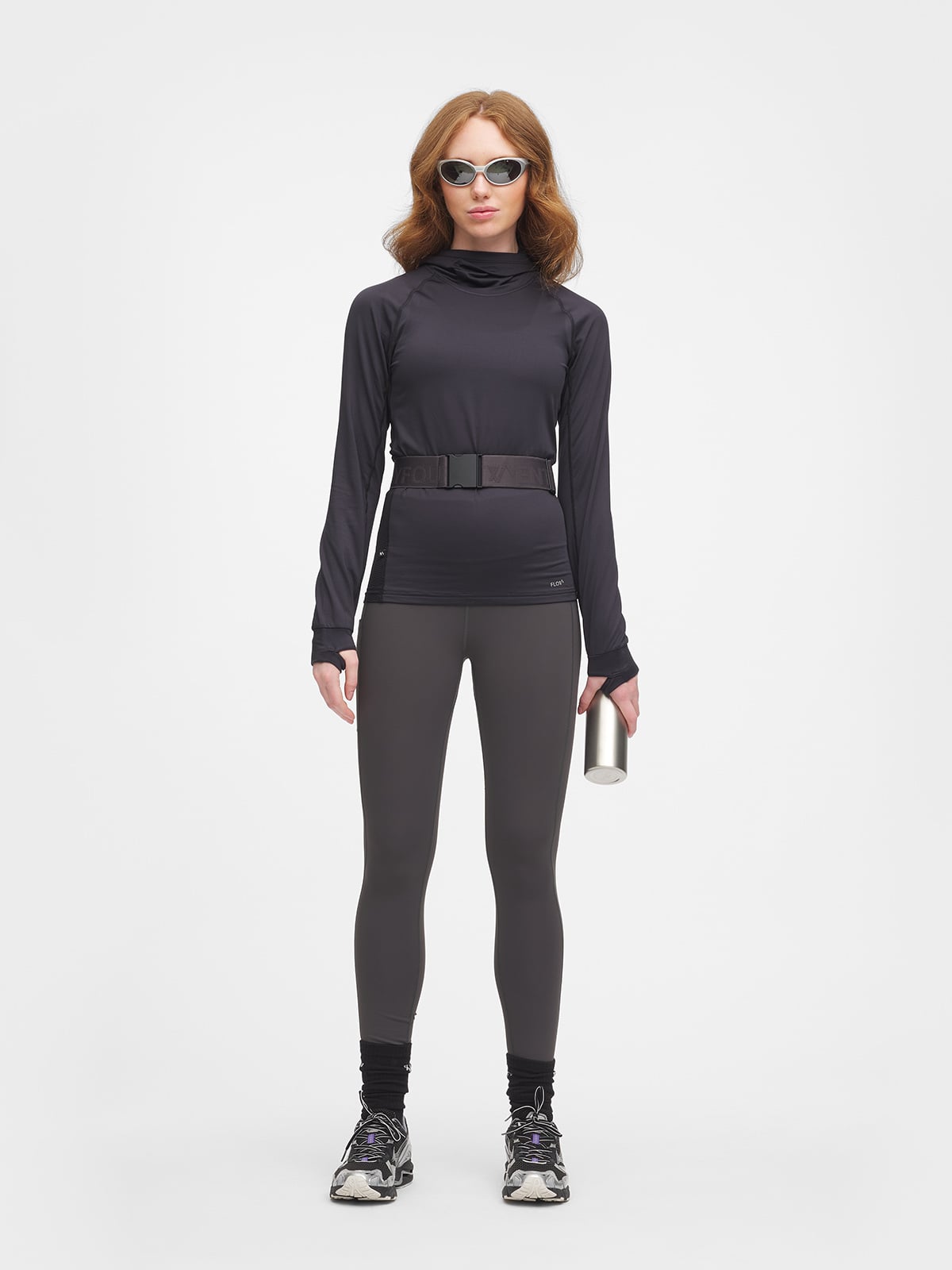 Twentyfour Flow Hooded Baselayer Top D Sort