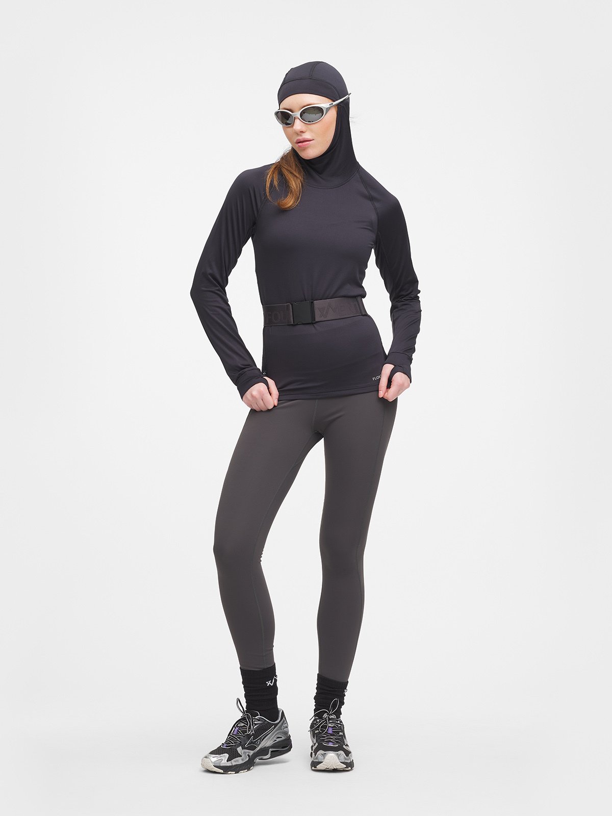 Twentyfour Flow Hooded Baselayer Top D Sort