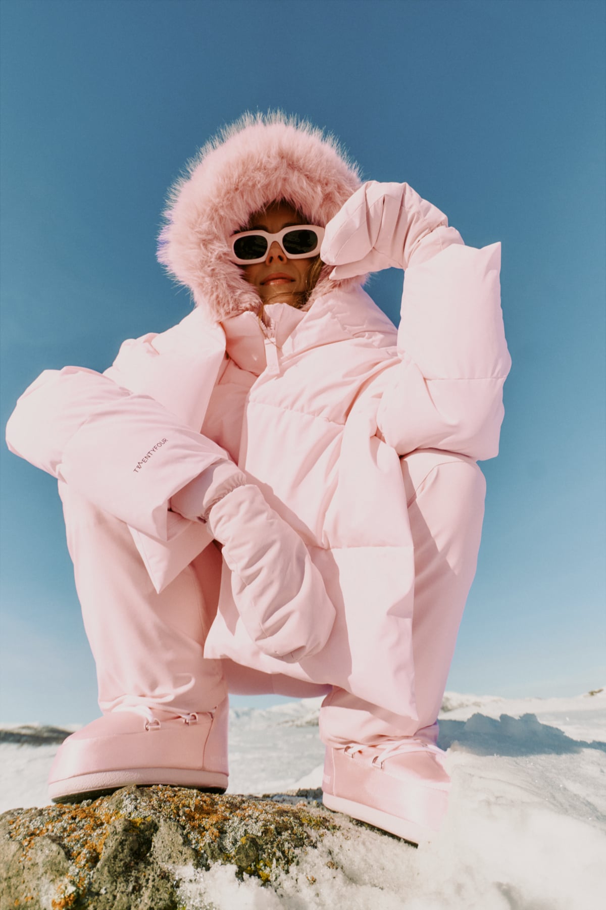 Twentyfour Nina Puffer Skjerf Lys Rosa