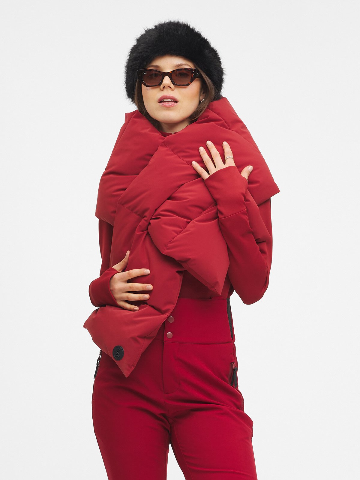 Twentyfour Nina Puffer Skjerf Tranebær