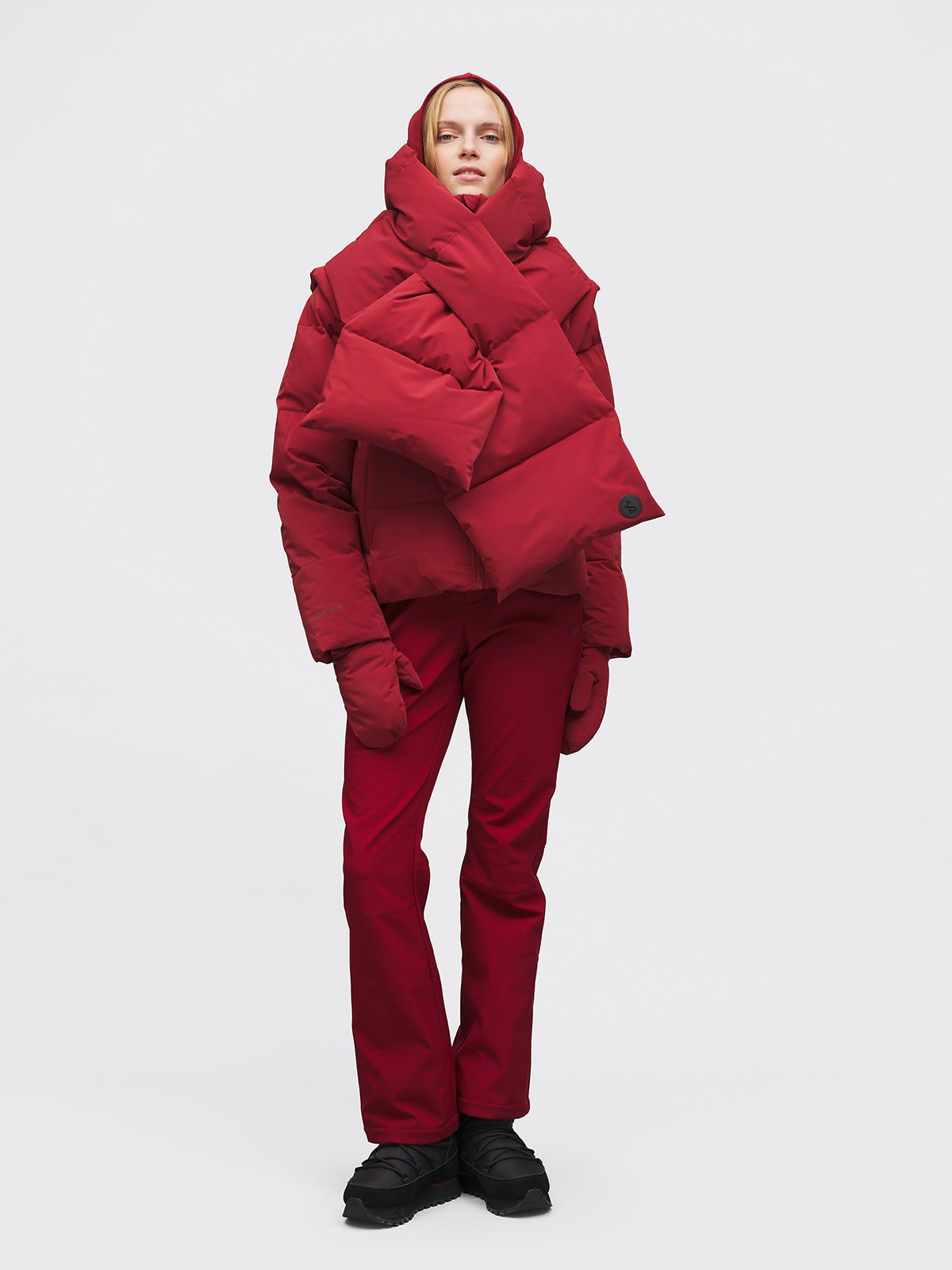 Twentyfour Nina Puffer Skjerf Tranebær