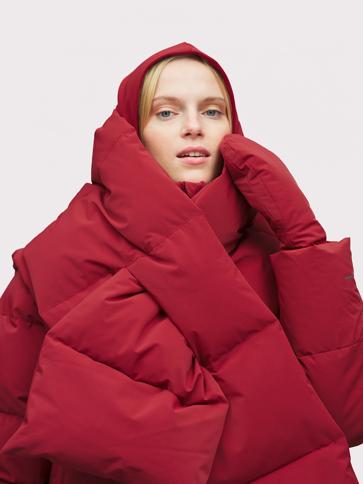 Twentyfour Nina Puffer Skjerf Tranebær