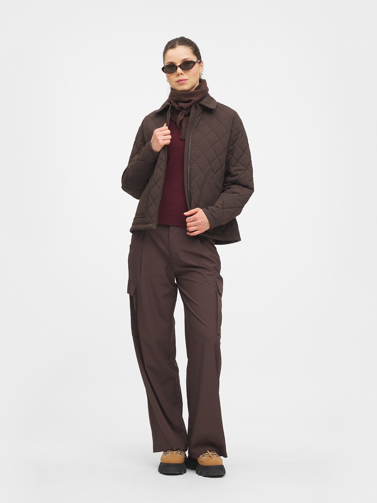 Twentyfour Marte Quilted Jakke D Mørk Brun