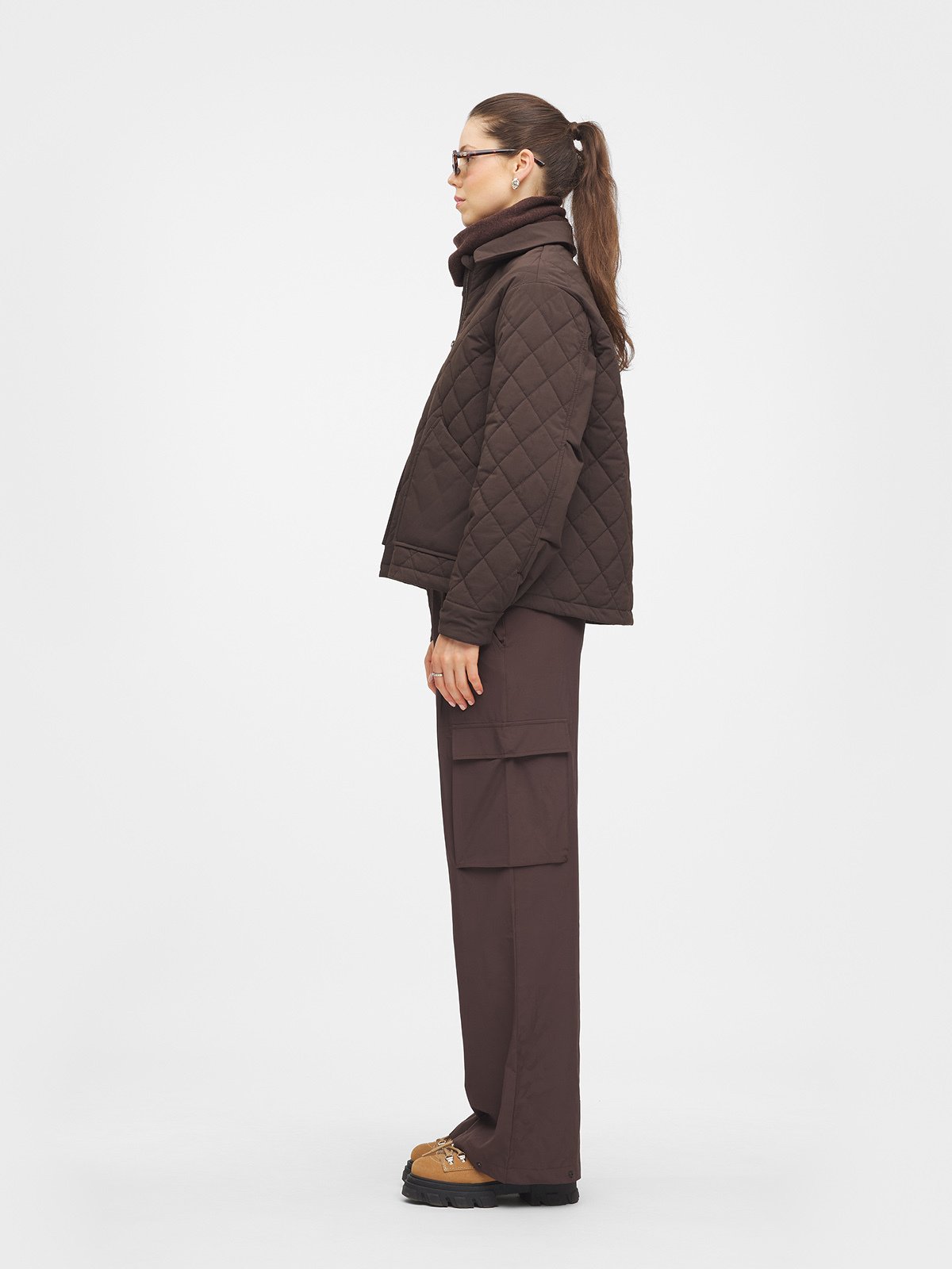 Twentyfour Marte Quilted Jakke D Mørk Brun