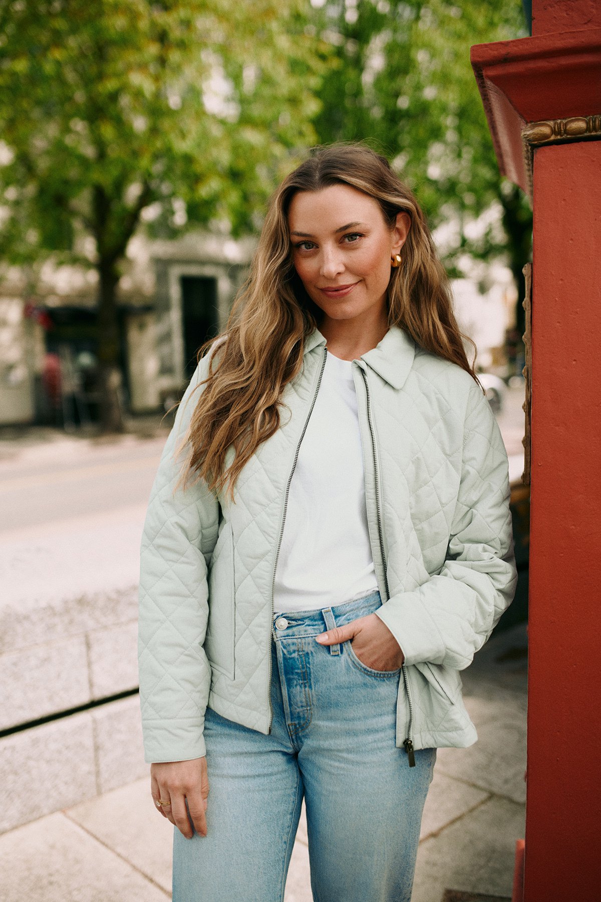 Twentyfour Marte Quilted Jakke D Støvet Mint