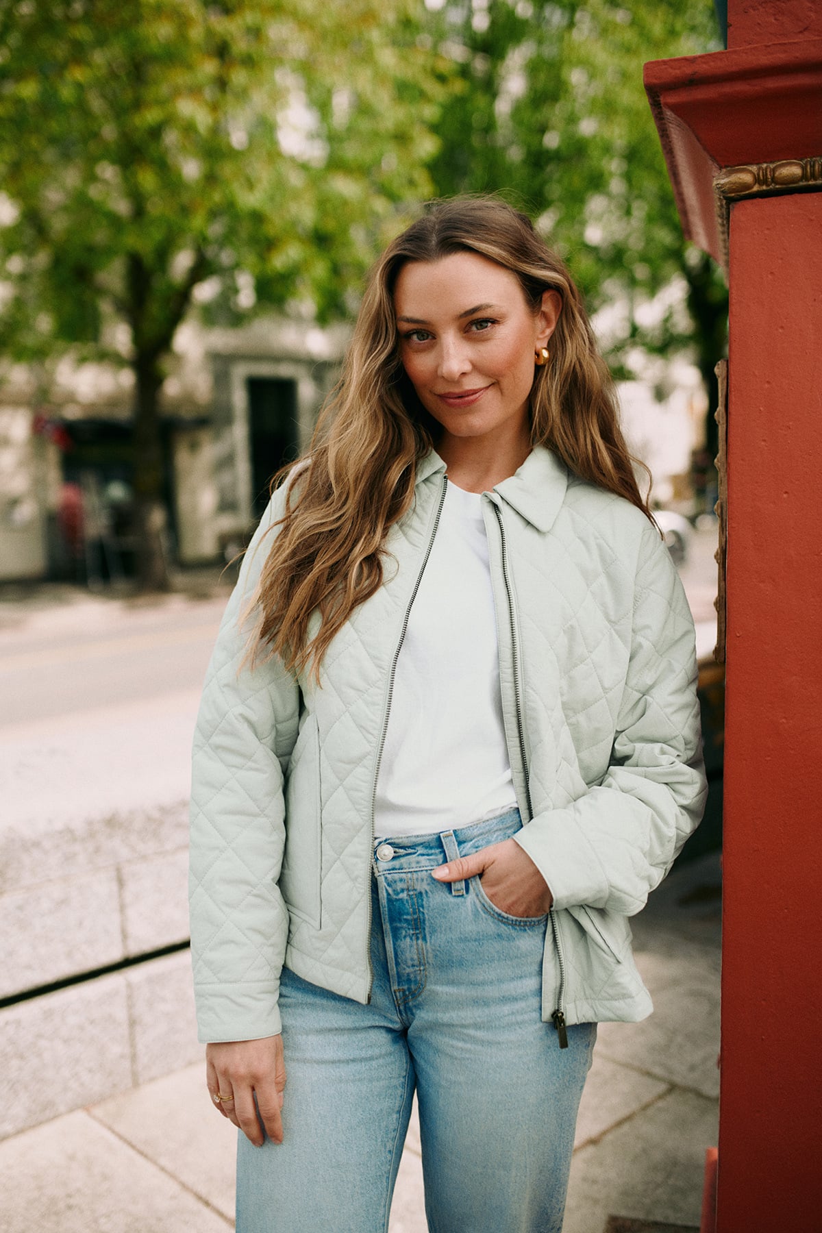 Twentyfour Marte Quilted Jakke D Støvet Mint