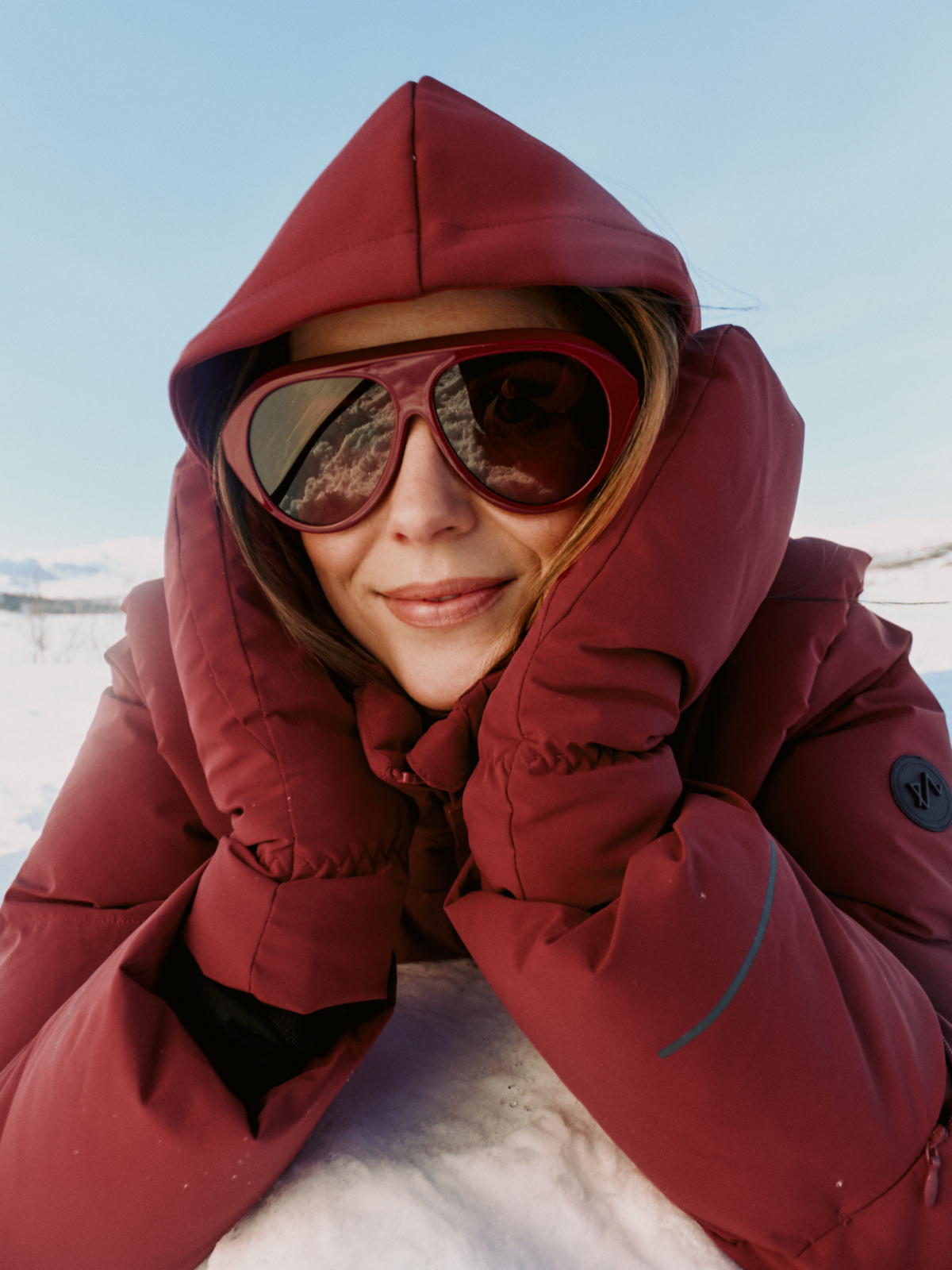 Twentyfour Nina Fleece Balaclava Tranebær
