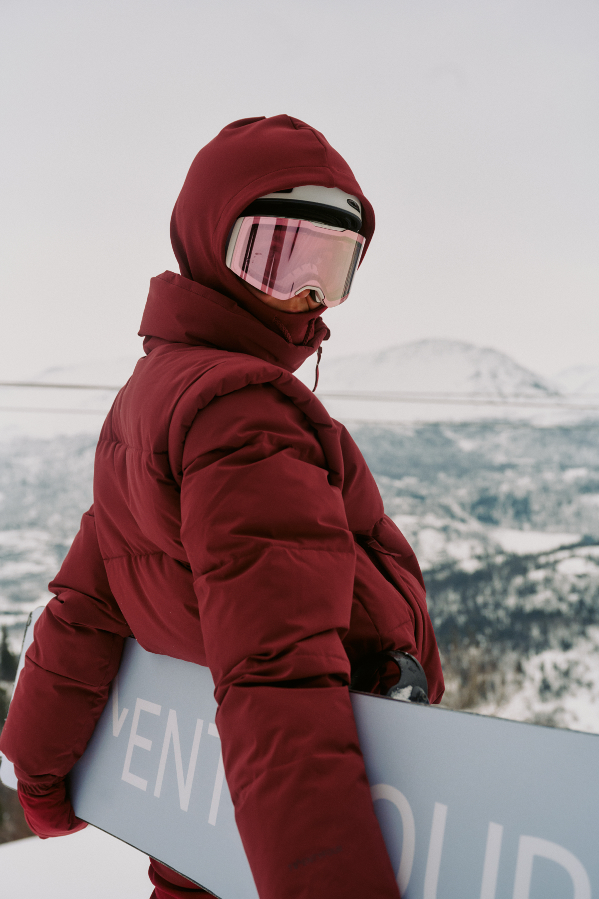 Twentyfour Nina Fleece Balaclava Tranebær