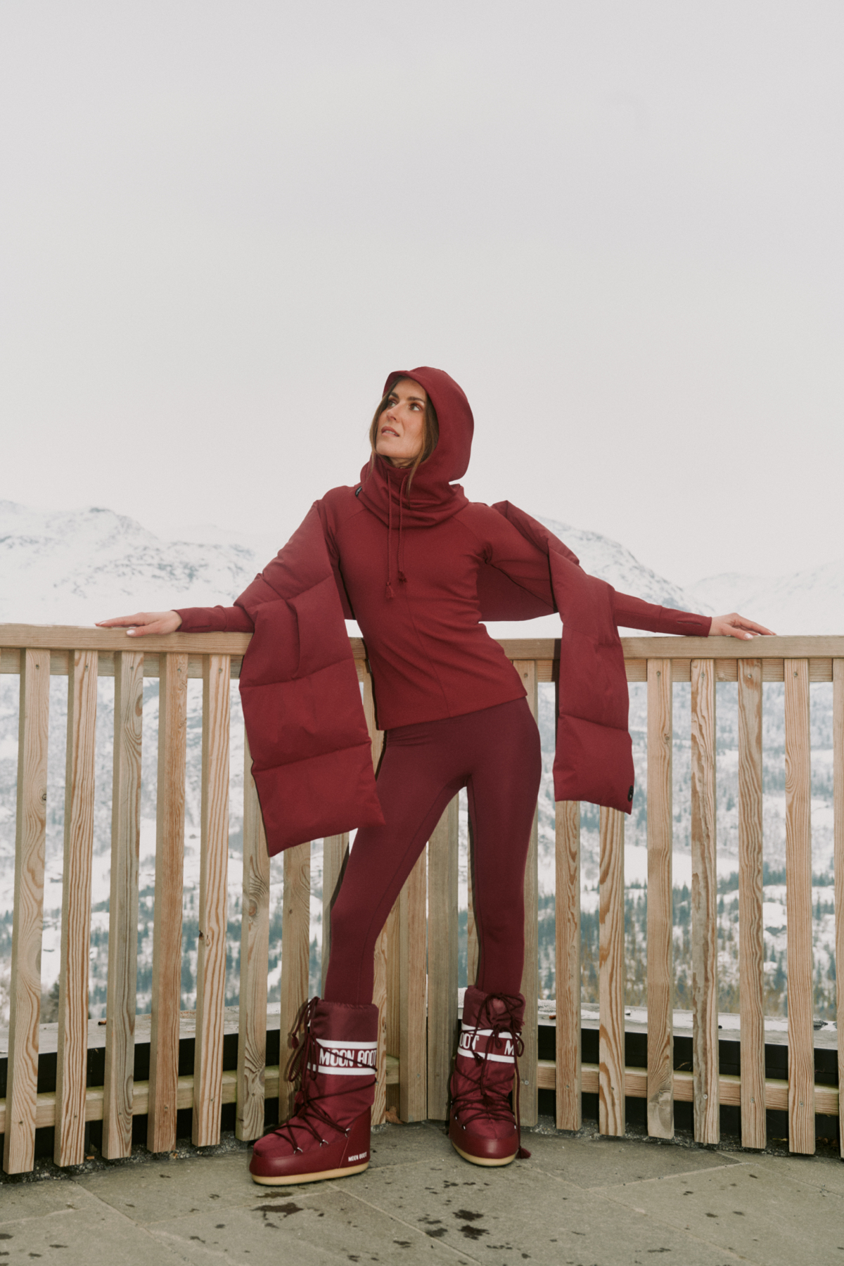Twentyfour Nina Fleece Balaclava Tranebær