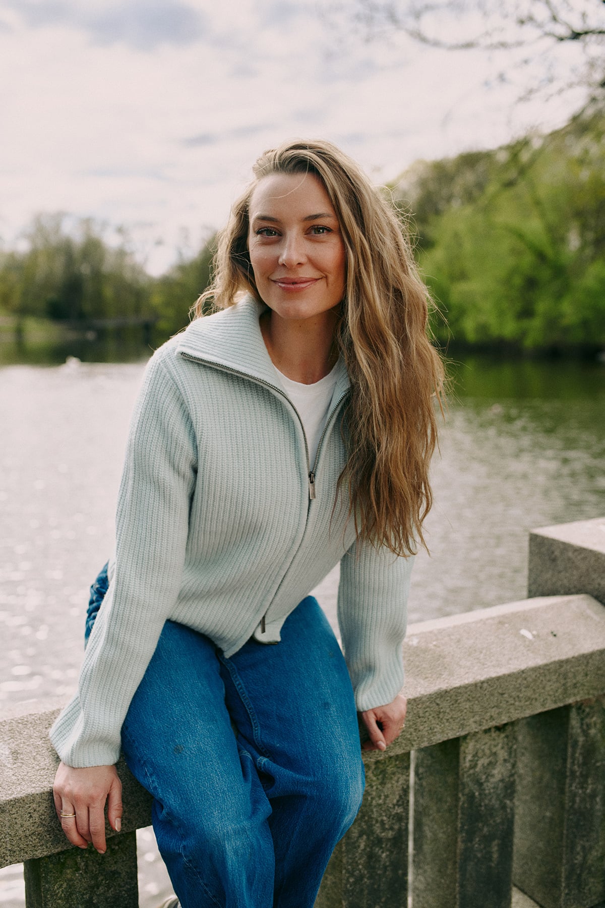 Twentyfour Mode Marte Ull cardigan Støvet Mint
