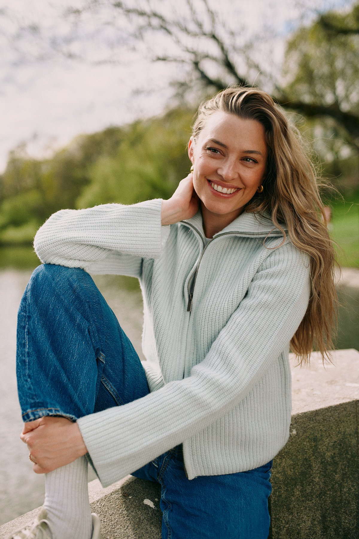 Twentyfour Mode Marte Ull cardigan Støvet Mint