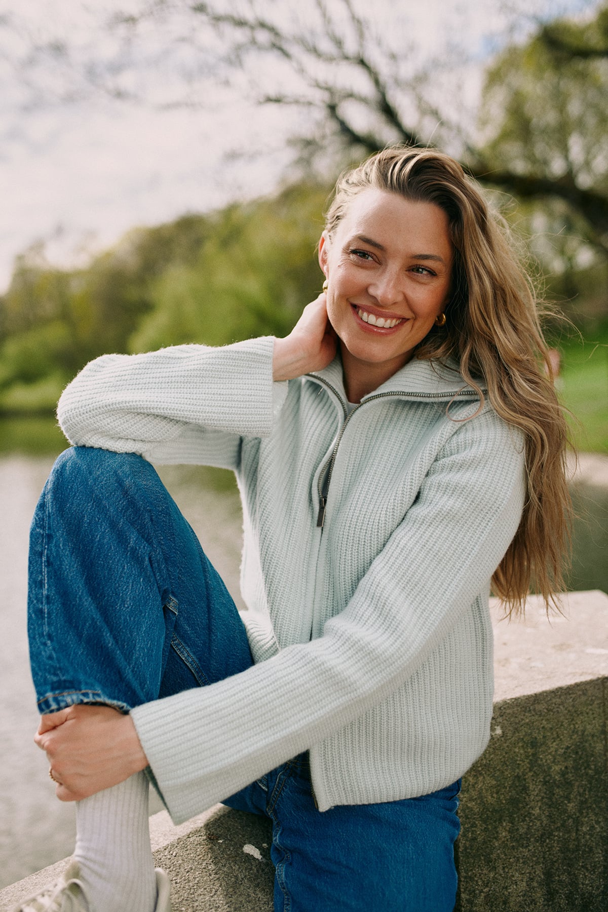 Twentyfour Mode Marte Ull cardigan Støvet Mint