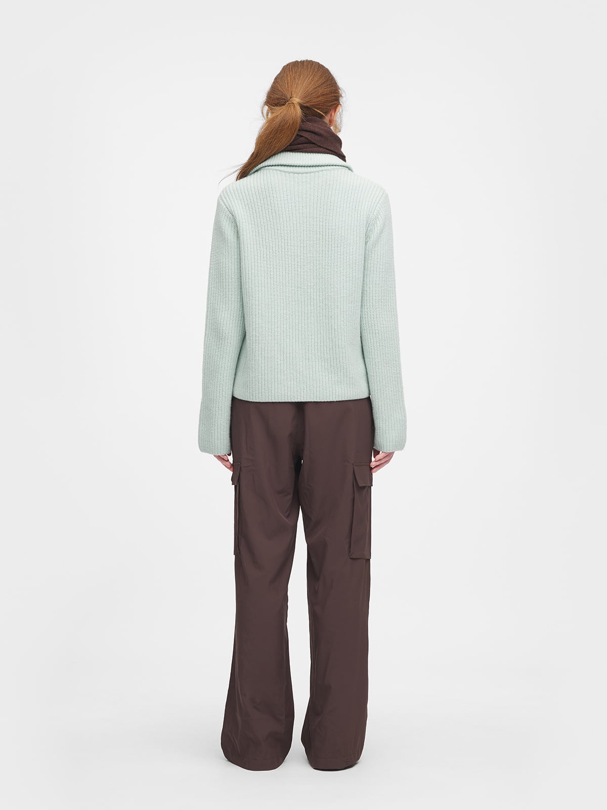 Twentyfour Mode Marte Ull cardigan Støvet Mint